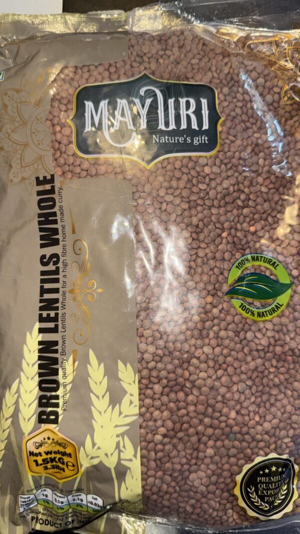 Mayuri Brown Lentils Whole 1.5KG