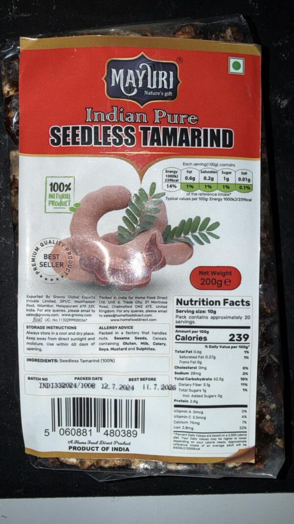 Mayuri Indian Pure Tamarind Seedless 200g