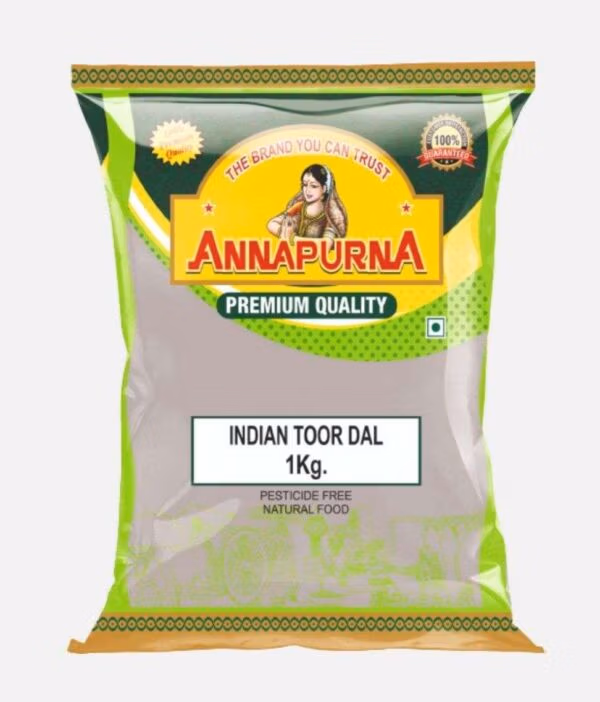 Indian Toor Dhal 1kg - Annapurna Premium Quality