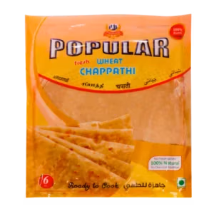 FRESH CHAPATI (HALF COOKED) 500G- POPULAR