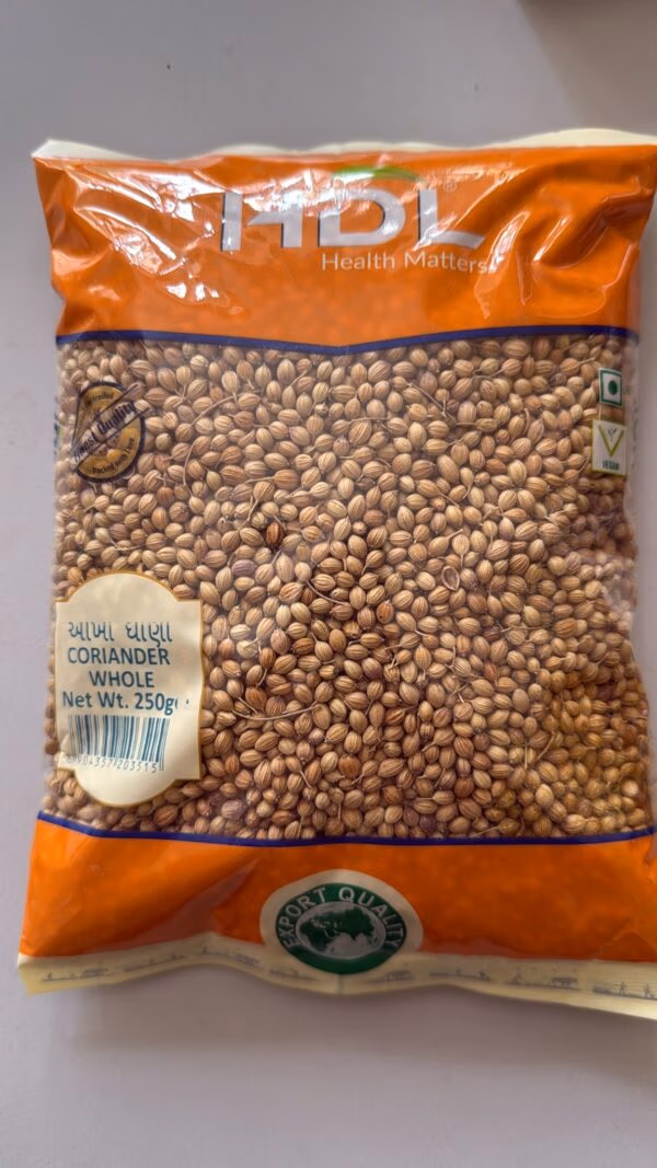 Corriander Seeds Whole 250g