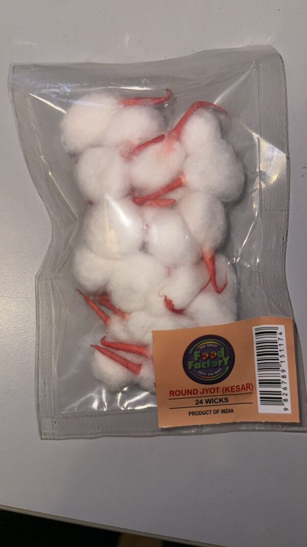 Round Cotton Wicks for Pooja