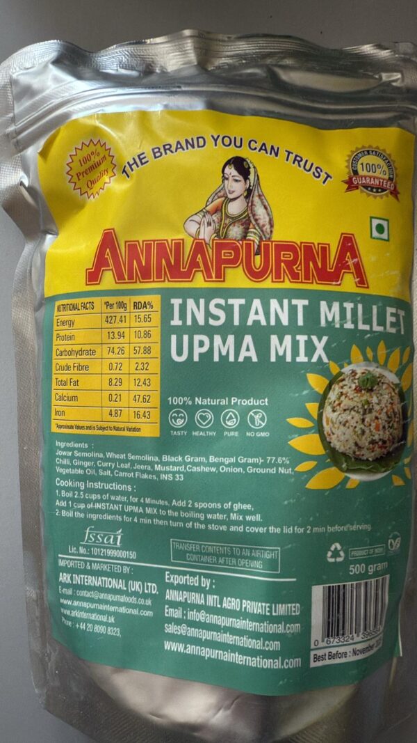Millet Upma Rava Annapurna
