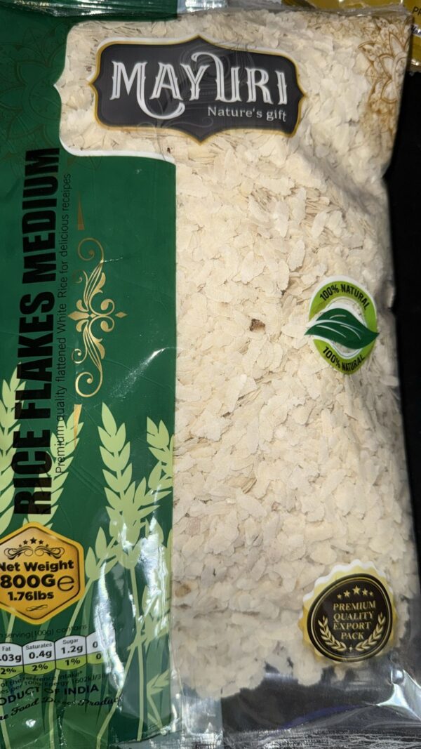 White Rice Flakes Medium Mayuri 800g