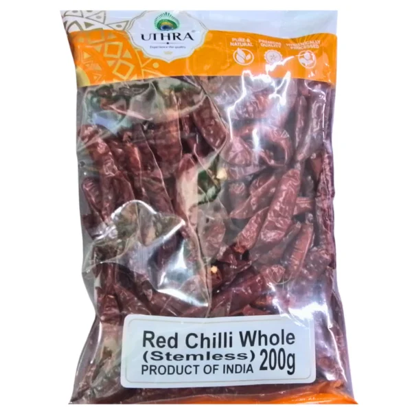 Whole Stemless Chilli 200g-UTHARA