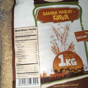 Samba Wheat Rava 1kg Farmers Gold