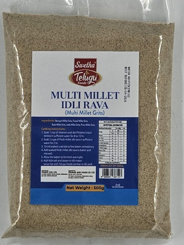 Telugu Foods Multi Millet Idli Rava 500g