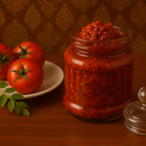 Village Tomato Pickle - 300g (Without Garlic)