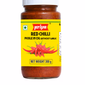 Priya Red Chilli Pickle Without Garlic - 300g